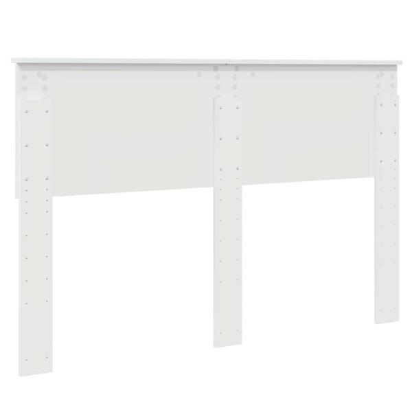 Kopfteil mit Kopfteil Glänzend Weiß 140 cm Holzwerkstoff
