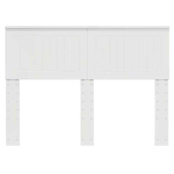 Kopfteil mit Kopfteil Glänzend Weiß 120 cm Holzwerkstoff