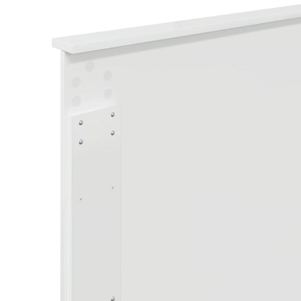 Kopfteil mit Kopfteil Glänzend Weiß 100 cm Holzwerkstoff