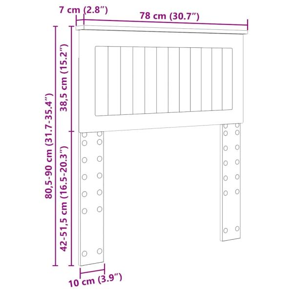 Kopfteil mit Kopfteil Sonoma-Eiche 75 cm Holzwerkstoff