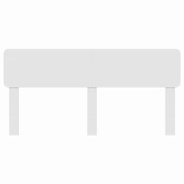 Kopfteil mit Kopfteil Glänzend Weiß 200 cm Holzwerkstoff