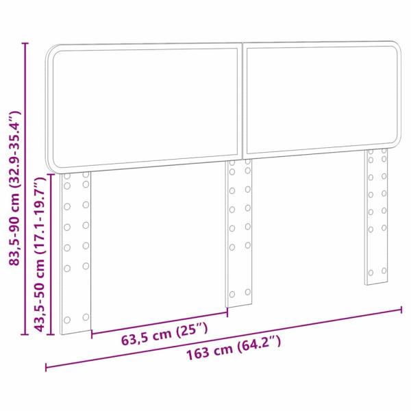 Kopfteil mit Kopfteil Sonoma-Eiche 160 cm Holzwerkstoff