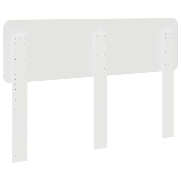 Kopfteil mit Kopfteil Glänzend Weiß 160 cm Holzwerkstoff