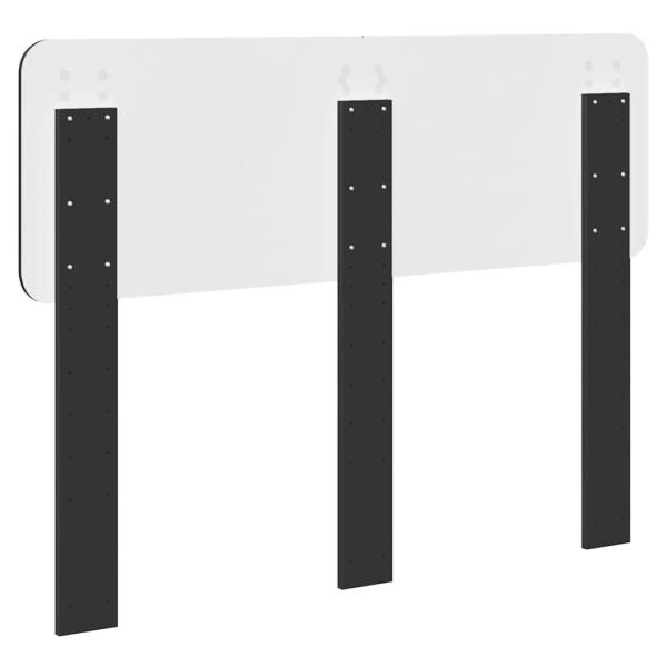 Kopfteil mit Kopfteil Schwarz Eichen-Optik 135 cm Holzwerkstoff