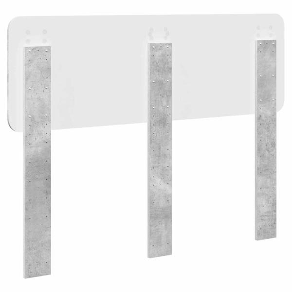 Kopfteil mit Kopfteil Beton Grau 135 cm Holzwerkstoff