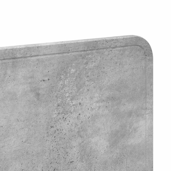 Kopfteil mit Kopfteil Beton Grau 135 cm Holzwerkstoff