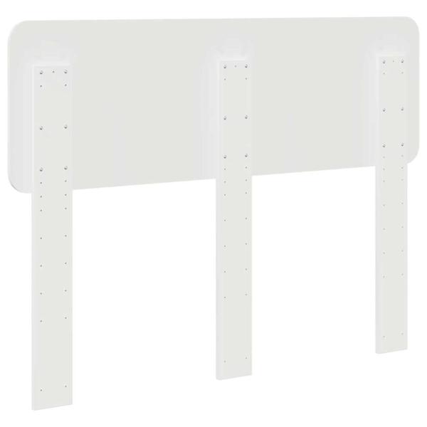 Kopfteil mit Kopfteil Glänzend Weiß 135 cm Holzwerkstoff