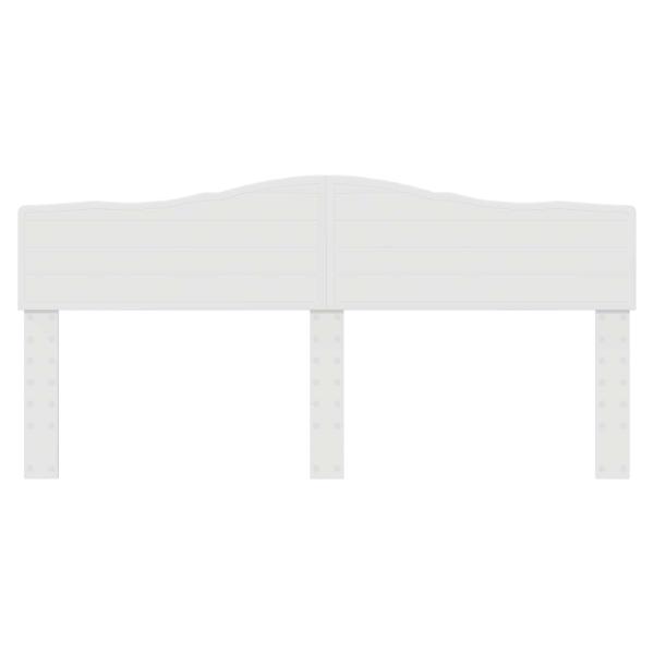 Kopfteil mit Kopfteil Glänzend Weiß 200 cm Holzwerkstoff