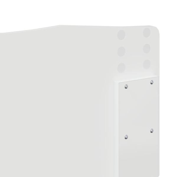 Kopfteil mit Kopfteil Weiß 160 cm Holzwerkstoff