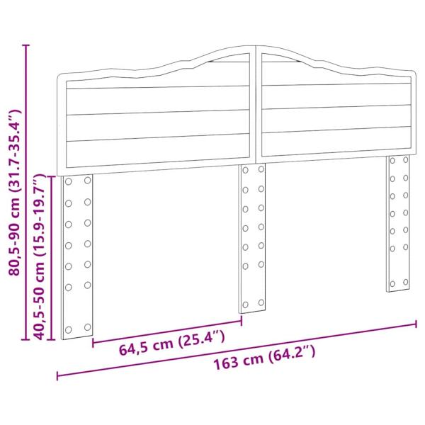 Kopfteil mit Kopfteil Beton Grau 160 cm Holzwerkstoff