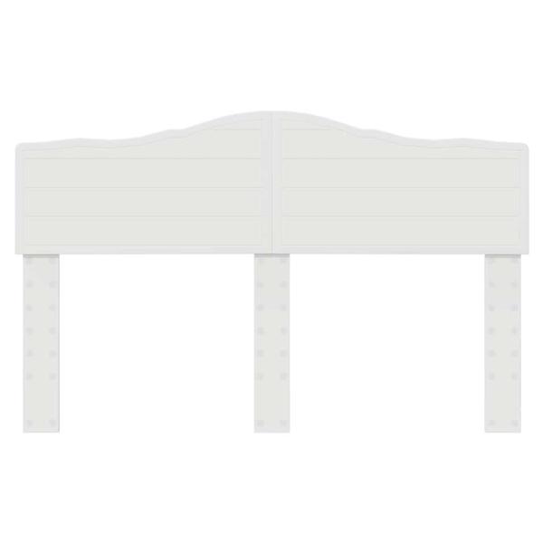 Kopfteil mit Kopfteil Glänzend Weiß 140 cm Holzwerkstoff