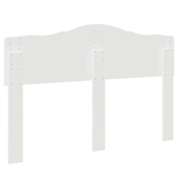 Kopfteil mit Kopfteil Glänzend Weiß 140 cm Holzwerkstoff