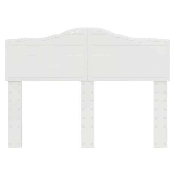 Kopfteil mit Kopfteil Glänzend Weiß 120 cm Holzwerkstoff