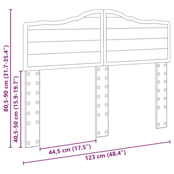 Kopfteil mit Kopfteil Artisan-Eiche 120 cm Holzwerkstoff
