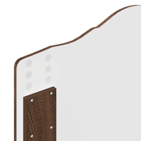 Kopfteil Braun Eichen-Optik Holzwerkstoff