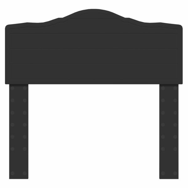 Kopfteil mit Kopfteil Schwarz Eichen-Optik 75 cm Holzwerkstoff