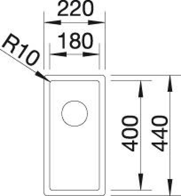 Blanco Claron 180-U Edelstahlspüle ohne Ablauffernbedienung, Edelstahl Seidenglanz (521565)