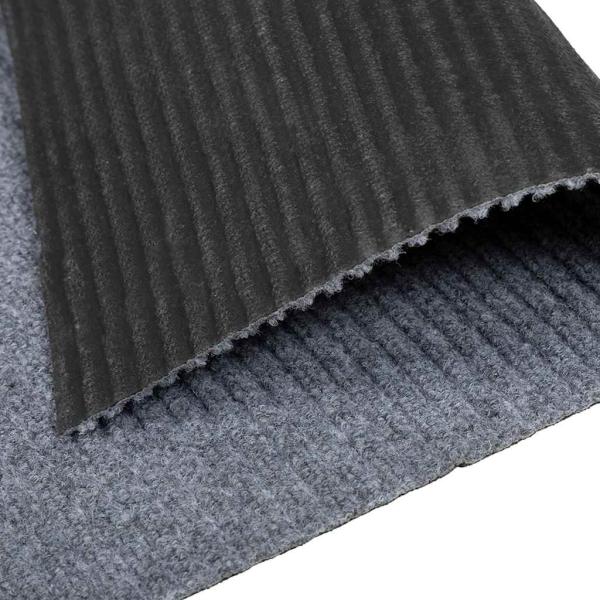 Teppichläufer Hellgrau 80 x 250 cm Stoff