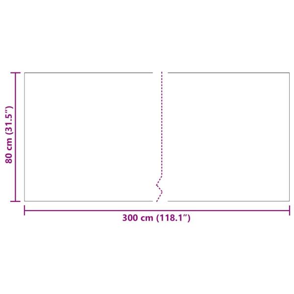 Teppichläufer Hellgrau 80 x 300 cm Stoff
