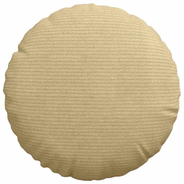 Sitzkissen 2 Stk. Cordstoff Grau-Grün Ø30 x 13 cm