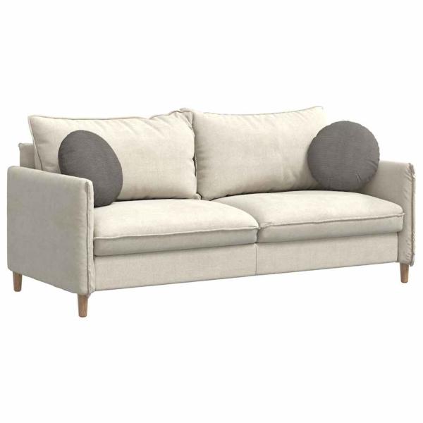 Sitzkissen 2 pcs Hellgrau Ø 40 cm Cordstoff