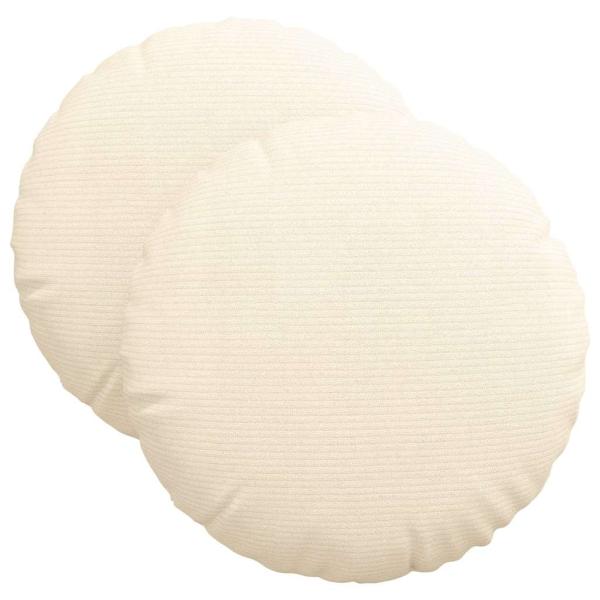 Sitzkissen 2 pcs Creme Ø 40 cm Cordstoff