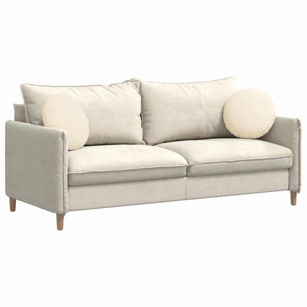 Sitzkissen 2 pcs Creme Ø 40 cm Cordstoff