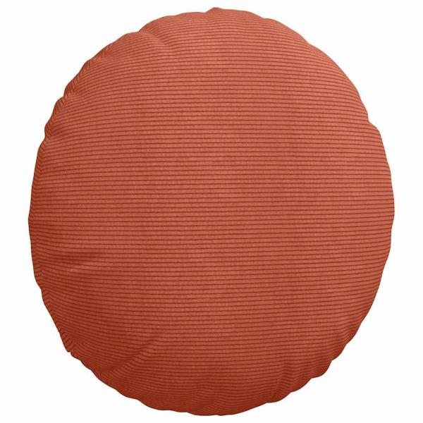Sitzkissen 2 pcs Rot-Orange Ø 50 cm Cordstoff