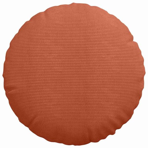 Sitzkissen 2 pcs Rot-Orange Ø 50 cm Cordstoff
