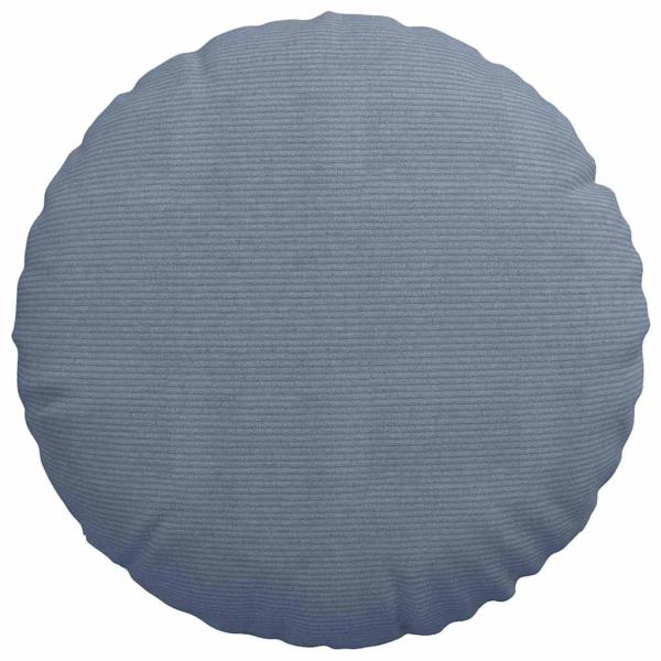 Sitzkissen 2 Stk. Cordstoff Blau Ø60 x 21 cm