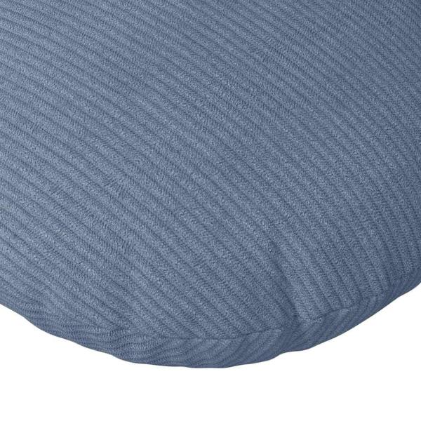 Sitzkissen 2 Stk. Cordstoff Blau Ø60 x 21 cm