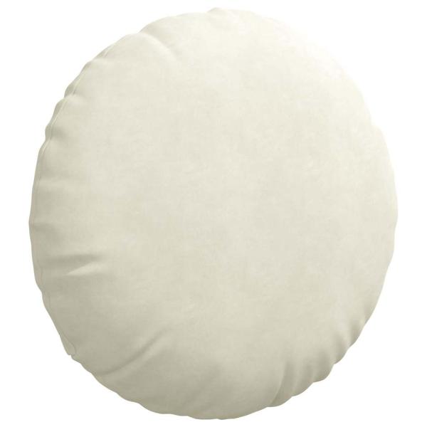 Sitzkissen 2 pcs Creme Ø80 x 29 cm Samt