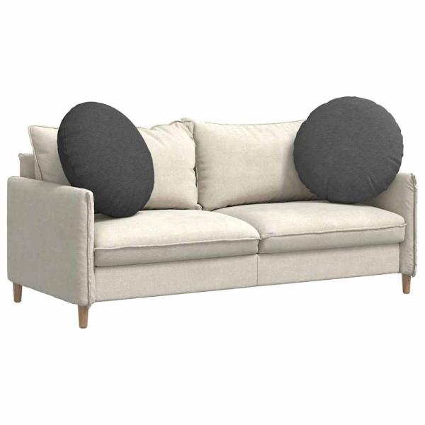 Sitzkissen 2 pcs Dunkelgrau Ø 80 cm Cordstoff