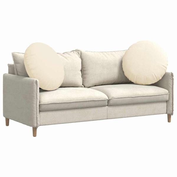 Sitzkissen 2 pcs Creme Ø 80 cm Cordstoff