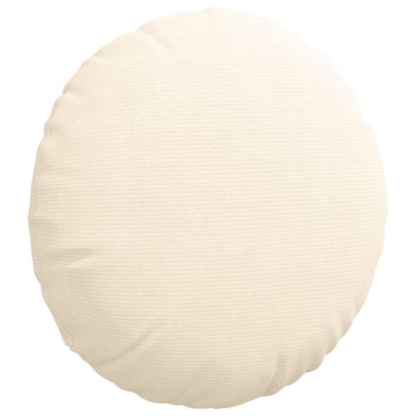 Sitzkissen 2 pcs Creme Ø 80 cm Cordstoff