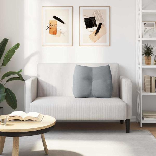 Rücken Kissen Hellgrau 60 x 24 x 50 cm Stoff