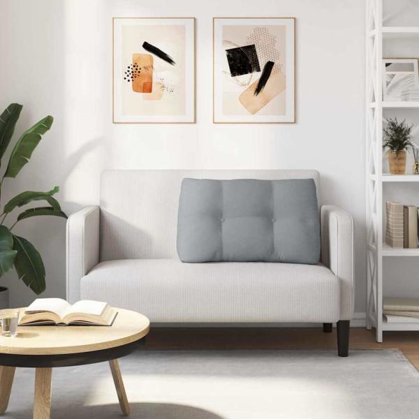 Rücken Kissen Hellgrau 80 x 24 x 50 cm Stoff