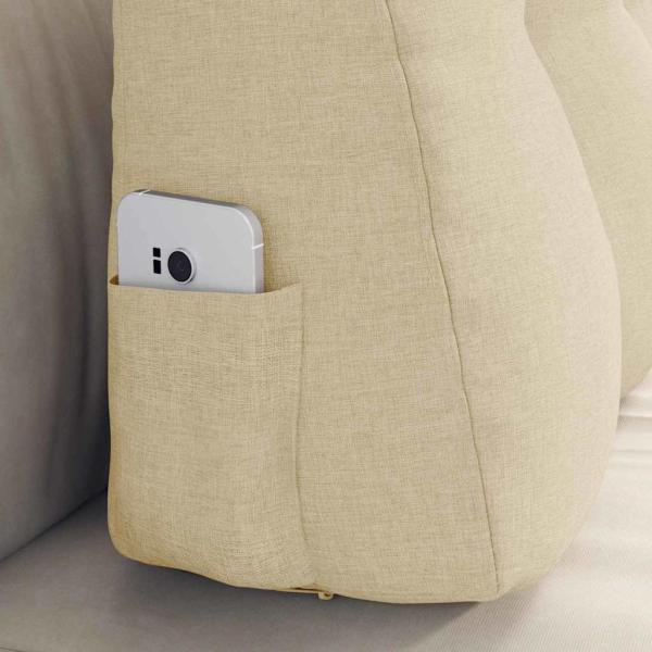 Rücken Kissen Creme 80 x 24 x 50 cm Stoff