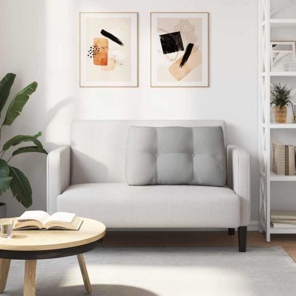 Rücken Kissen Wolkengrau 80 x 24 x 50 cm Stoff