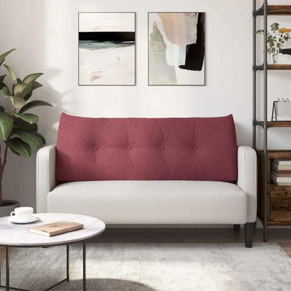 Rücken Kissen Weinrot 120 x 24 x 50 cm Stoff