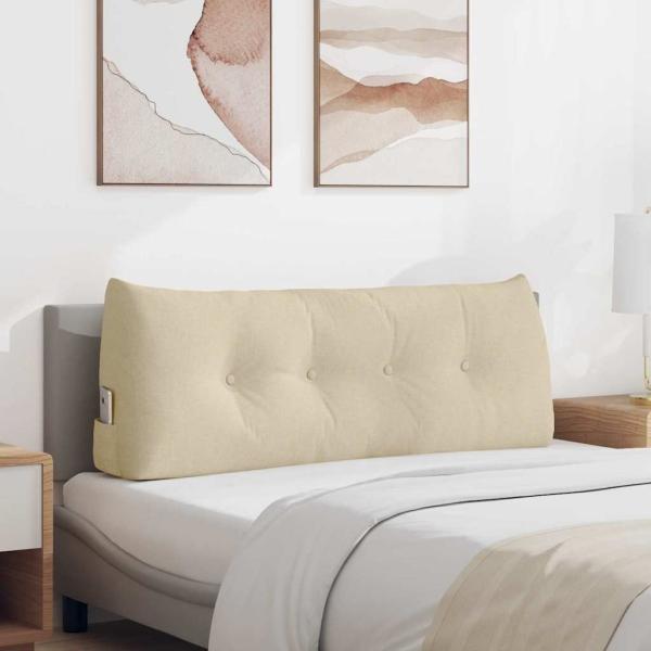 ARDEBO.de - Rücken Kissen Creme 120 x 24 x 50 cm Stoff