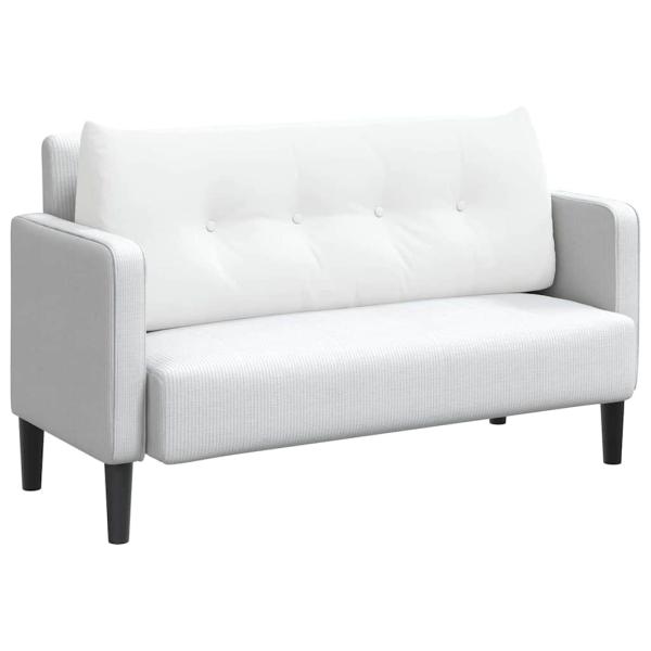 ARDEBO.de - Rücken Kissen Weiß 120 x 24 x 50 cm Stoff