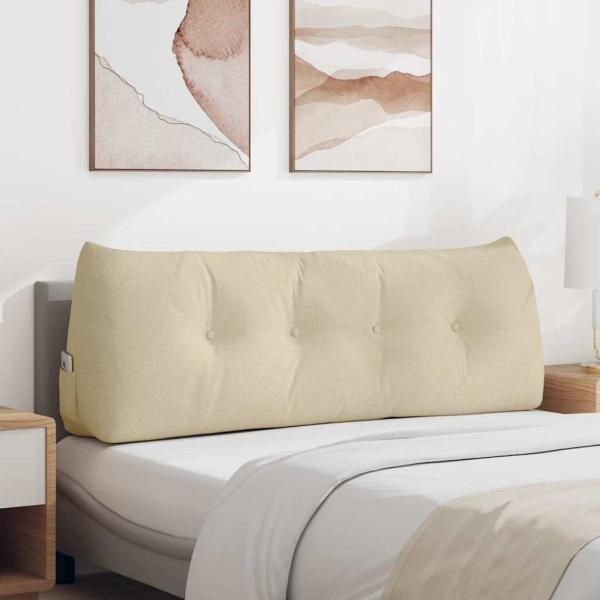 ARDEBO.de - Rücken Kissen Creme 140 x 24 x 50 cm Stoff