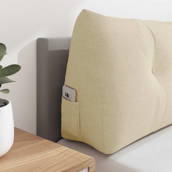 Rücken Kissen Creme 140 x 24 x 50 cm Stoff
