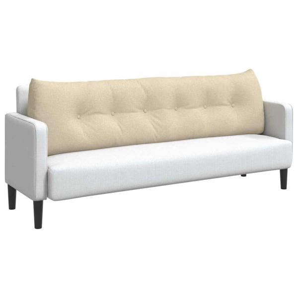 Rücken Kissen Creme 180 x 24 x 50 cm Stoff