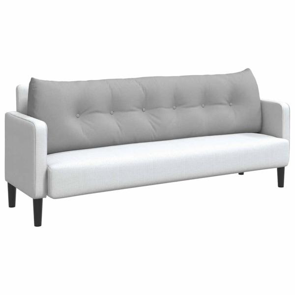 Rücken Kissen Wolkengrau 180 x 24 x 50 cm Stoff