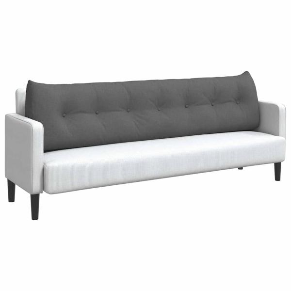 Rücken Kissen Dunkelgrau 200 x 24 x 50 cm Stoff