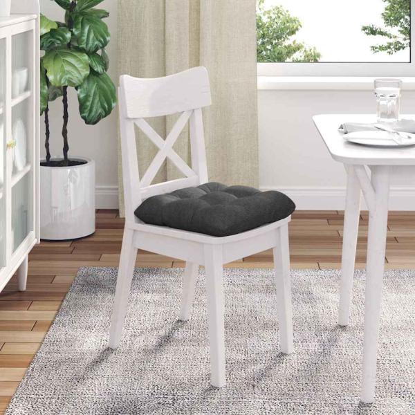 Sitzkissen 4 pcs Dunkelgrau 40 x 40 cm Cordstoff