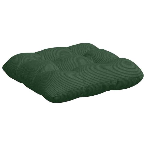 Sitzkissen 4 stk. Cordstoff Dunkelgrün 40 x 40 cm