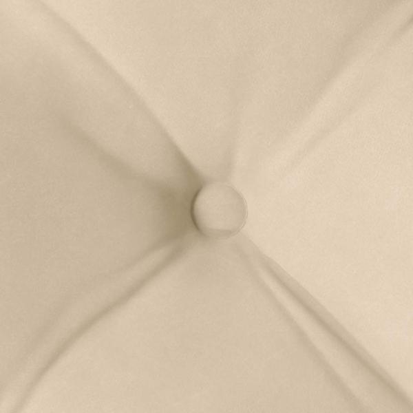 Sitzkissen 4 Stk. Mikrofaser Creme 40 x 40 x 6 cm